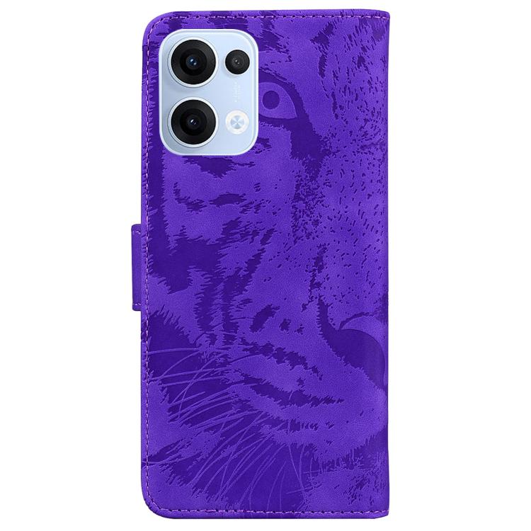 For OPPO Reno13 Global Tiger Embossing Pattern Flip Leather Phone Case
