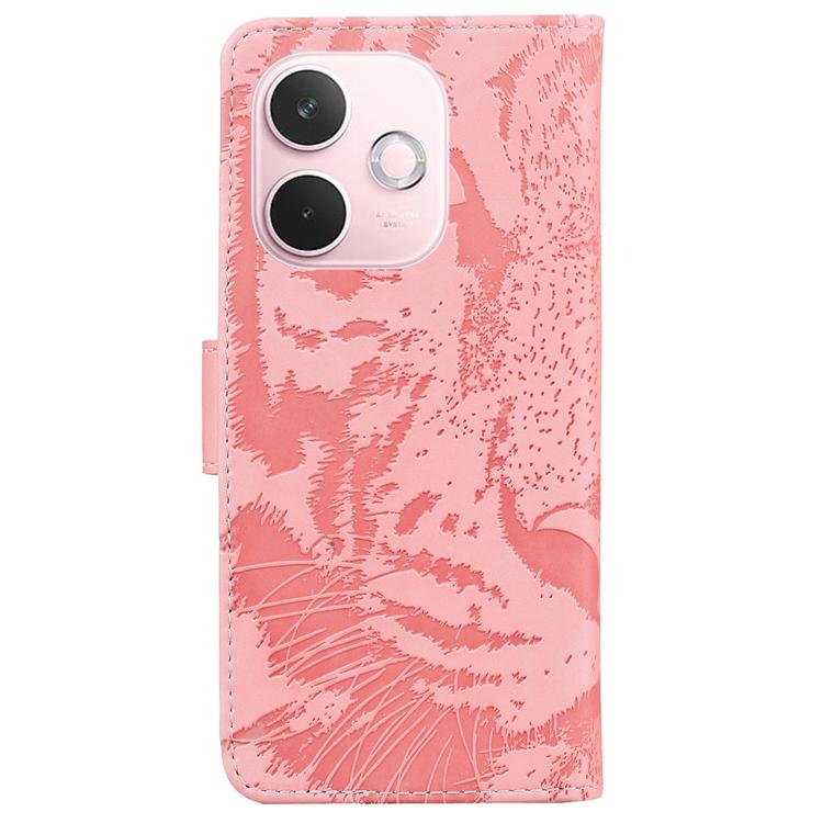 For OPPO A5 Pro 5G Tiger Embossing Pattern Flip Leather Phone Case