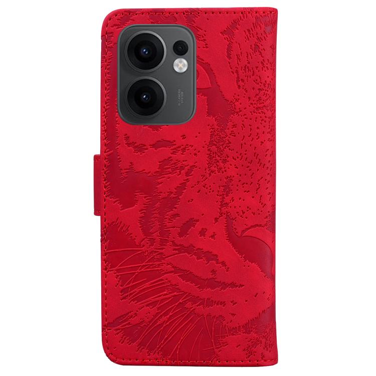 For OPPO Reno13 F 4G / 5G Tiger Embossing Pattern Flip Leather Phone Case
