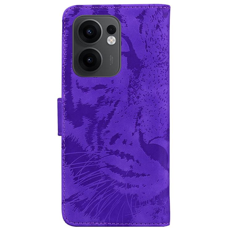For OPPO Reno13 F 4G / 5G Tiger Embossing Pattern Flip Leather Phone Case