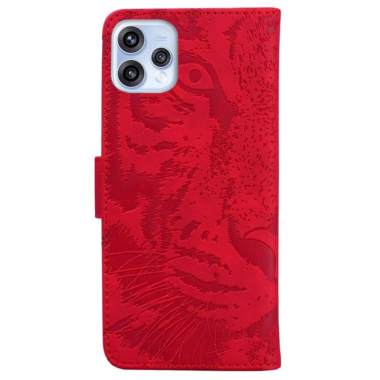 For OPPO Reno15 5G Global Tiger Embossing Pattern Flip Leather Phone Case