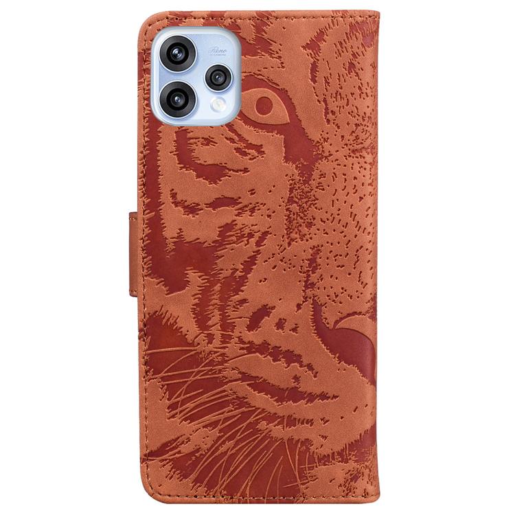 For OPPO Reno15 5G Global Tiger Embossing Pattern Flip Leather Phone Case