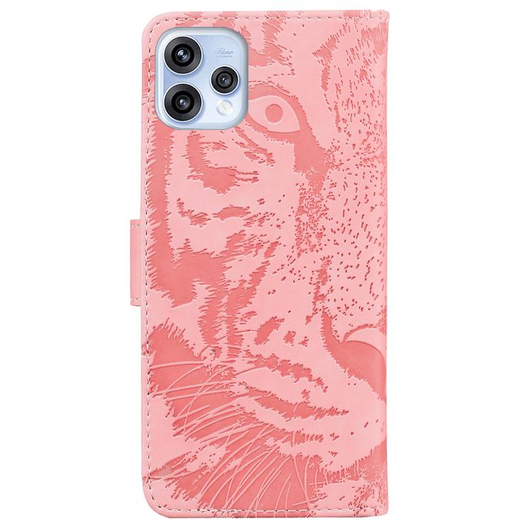 For OPPO Reno15 5G Global Tiger Embossing Pattern Flip Leather Phone Case