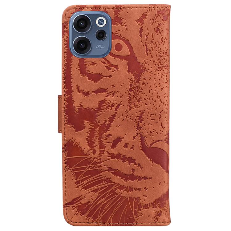For OPPO Reno15 F 5G Global Tiger Embossing Pattern Flip Leather Phone Case