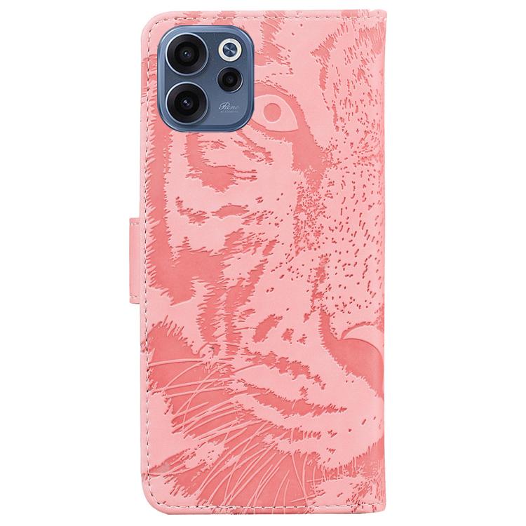 For OPPO Reno15 F 5G Global Tiger Embossing Pattern Flip Leather Phone Case