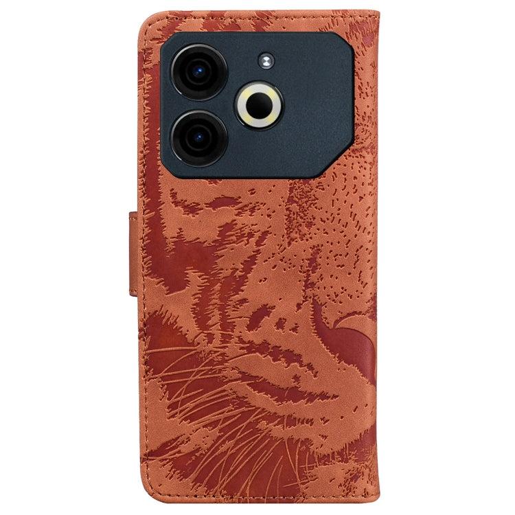 For Tecno Pova 6 Neo Tiger Embossing Pattern Flip Leather Phone Case