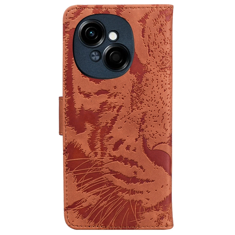 For Tecno Spark Go 1 / Pop 9 Pro Tiger Embossing Pattern Flip Leather Phone Case