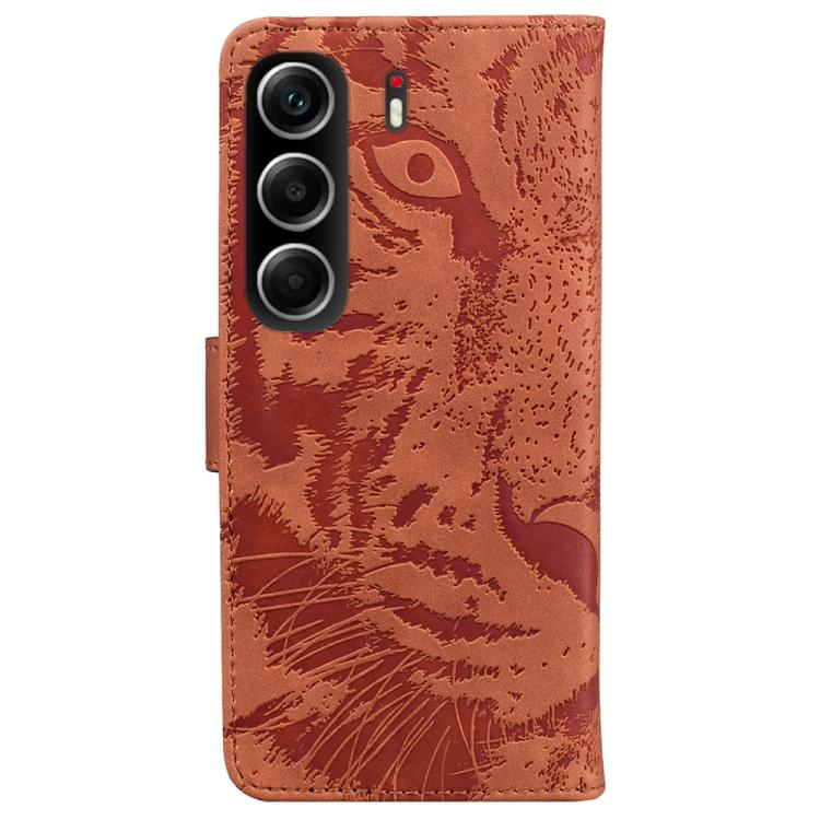 For Tecno Camon 40 Tiger Embossing Pattern Flip Leather Phone Case