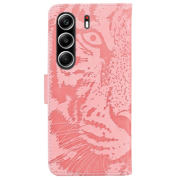 For Tecno Camon 40 Pro 4G Tiger Embossing Pattern Flip Leather Phone Case
