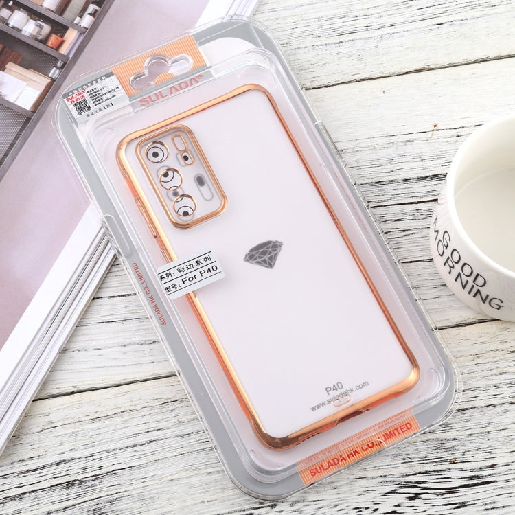 For Huawei P40 SULADA Colorful Edge Series Shockproof TPU + Electroplated Edge Protective Case