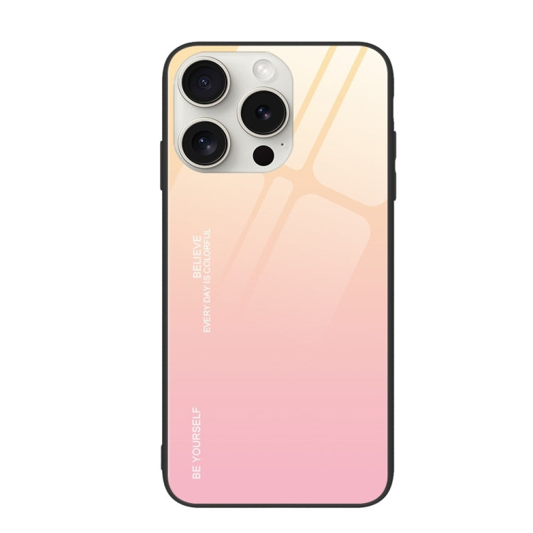 For iPhone 16 Pro Max Gradient Color Glass Phone Case