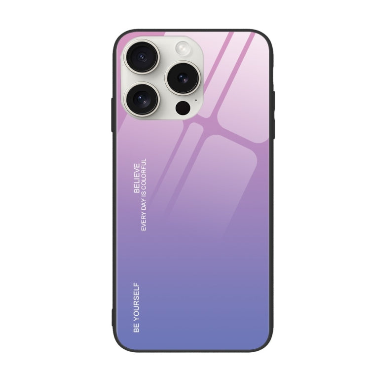For iPhone 16 Pro Max Gradient Color Glass Phone Case