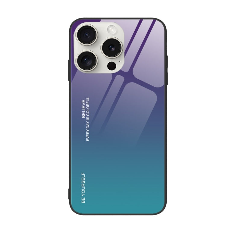 For iPhone 16 Pro Gradient Color Glass Phone Case