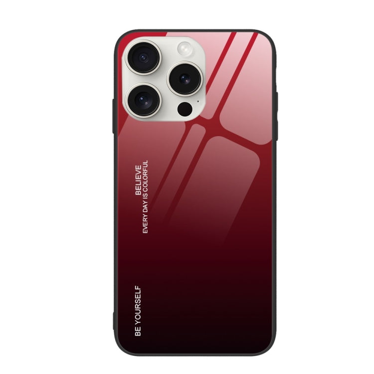 For iPhone 16 Pro Gradient Color Glass Phone Case