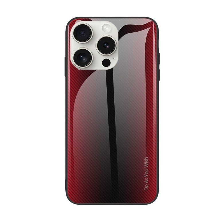 For iPhone 16 Pro Max Texture Gradient Glass TPU Phone Case