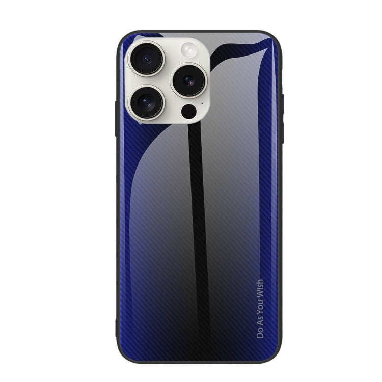 For iPhone 16 Pro Max Texture Gradient Glass TPU Phone Case
