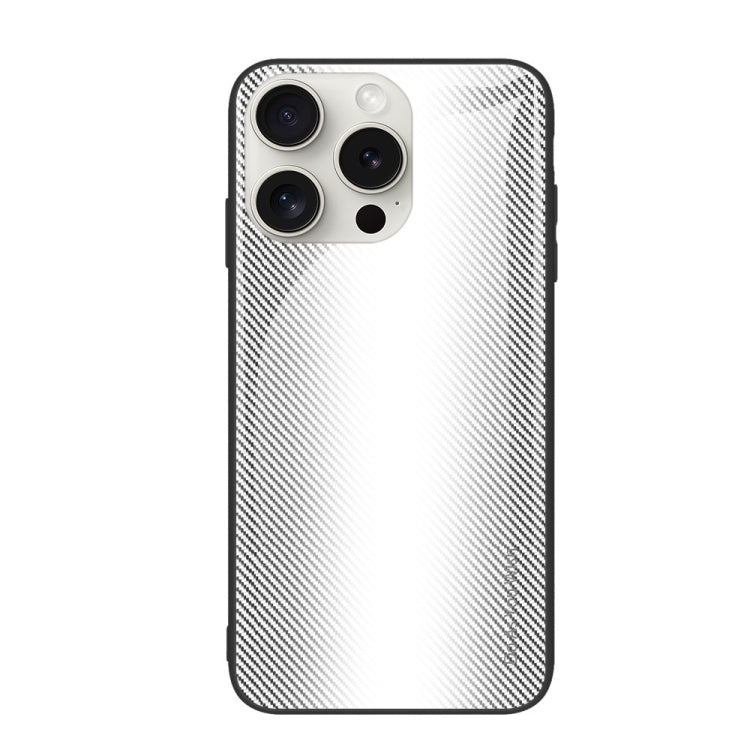 For iPhone 16 Pro Texture Gradient Glass TPU Phone Case