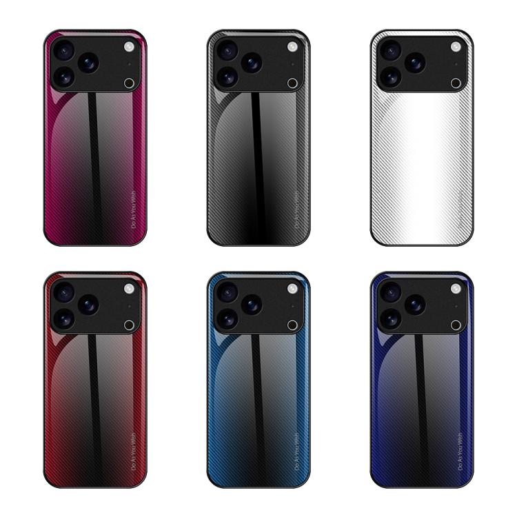 For iPhone 17 Pro Max Texture Gradient Glass TPU Phone Case
