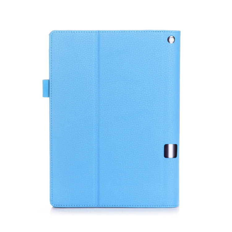 For Lenovo YOGA Tab3 Plus 10 TB-X703F / Pro 10 TB-X90F Frosted Litchi Texture PU Horizontal Flip Leather Case with Holder & Card Slots & Hand Strap