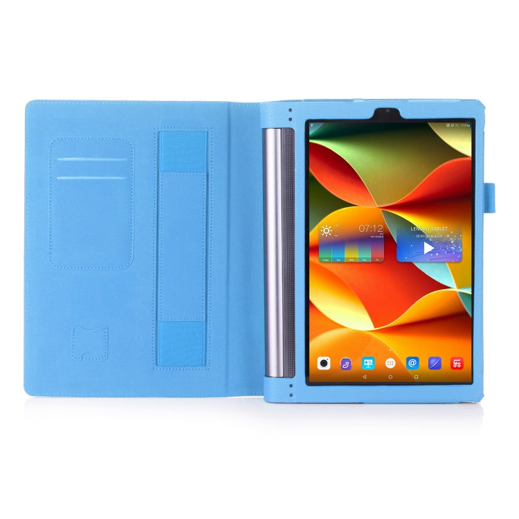 For Lenovo YOGA Tab3 Plus 10 TB-X703F / Pro 10 TB-X90F Frosted Litchi Texture PU Horizontal Flip Leather Case with Holder & Card Slots & Hand Strap