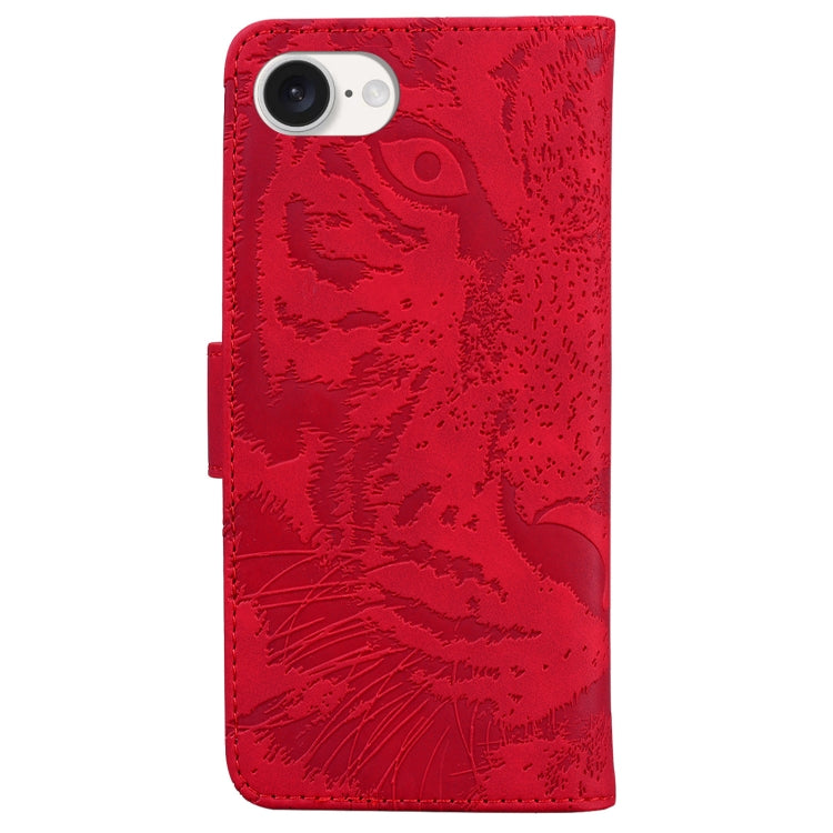 For iPhone 17e / 16e Tiger Embossing Pattern Leather Phone Case