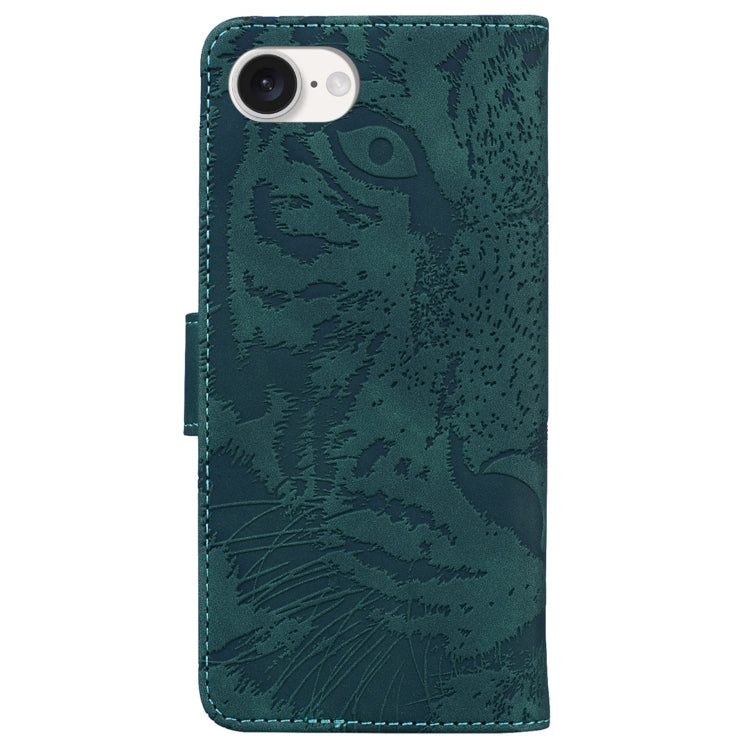 For iPhone 17e / 16e Tiger Embossing Pattern Leather Phone Case