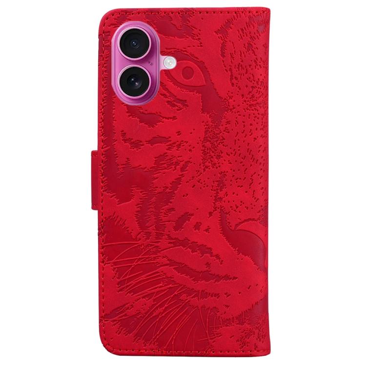 For iPhone 17 Tiger Embossing Pattern Leather Phone Case