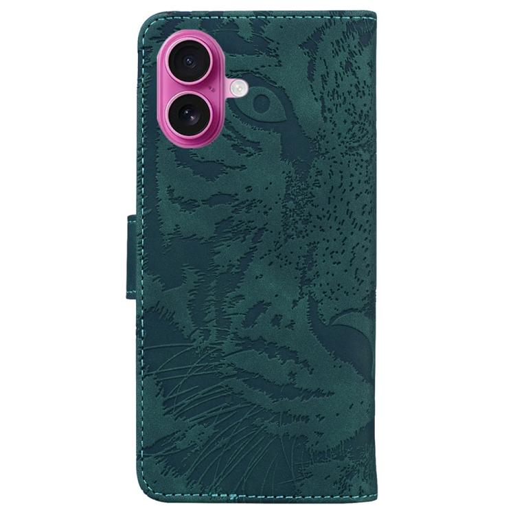 For iPhone 17 Tiger Embossing Pattern Leather Phone Case