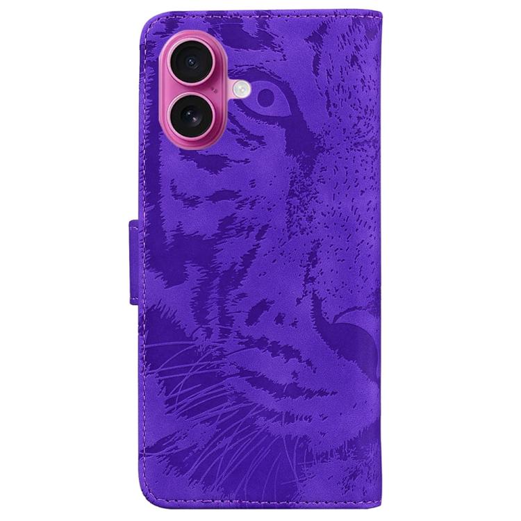For iPhone 17 Tiger Embossing Pattern Leather Phone Case