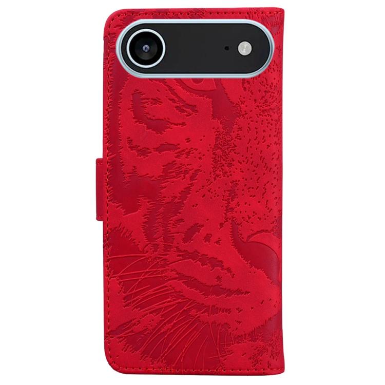 For iPhone Air Tiger Embossing Pattern Leather Phone Case