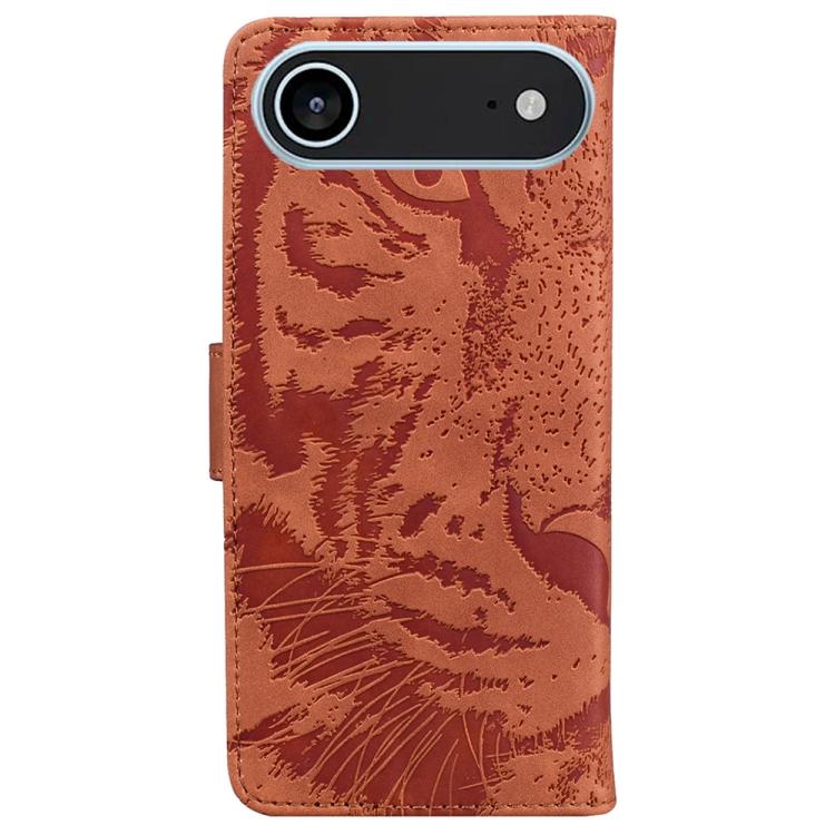 For iPhone Air Tiger Embossing Pattern Leather Phone Case