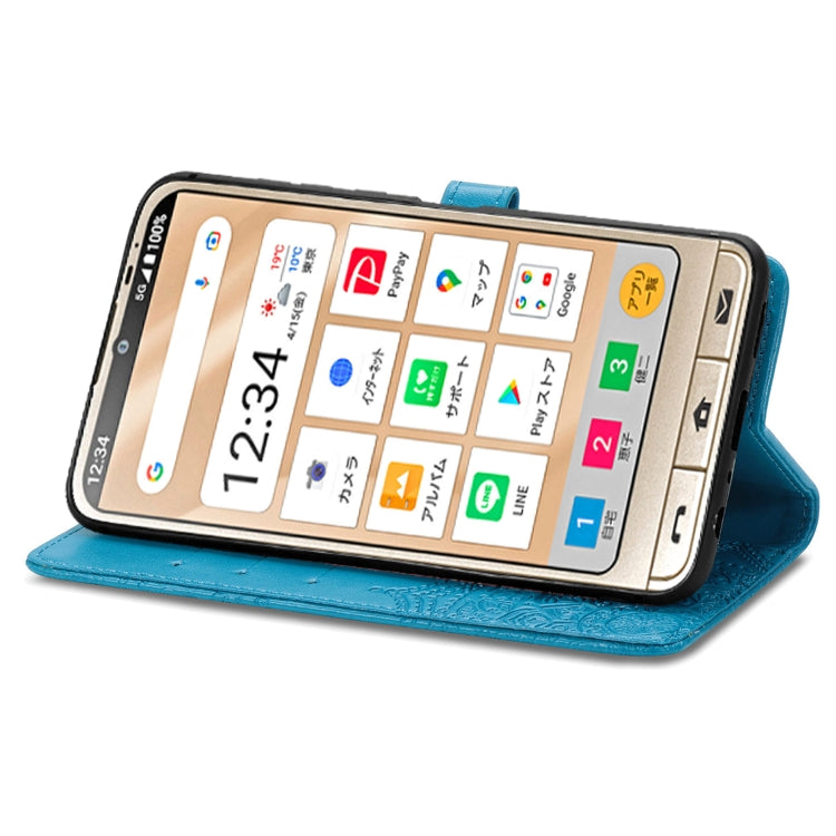 For Sharp Simple Sumaho 6 Mandala Flower Embossed Leather Phone Case