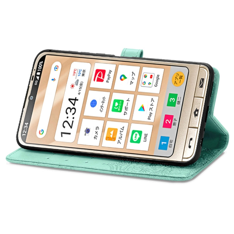 For Sharp Simple Sumaho 6 Mandala Flower Embossed Leather Phone Case