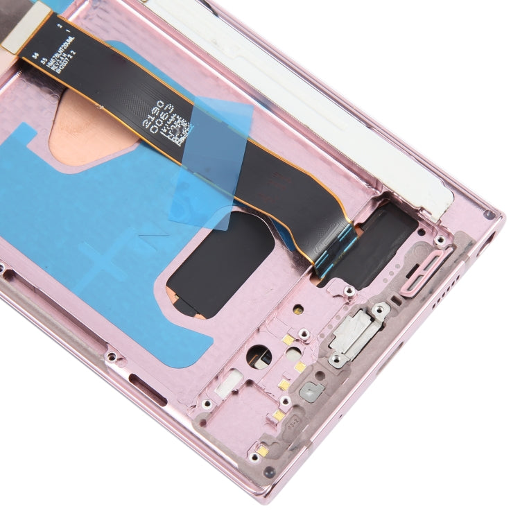 For Samsung Galaxy Note20 Ultra 5G SM-N986B 6.78 inch OLED LCD Screen Digitizer Full Assembly with Frame  - Gold