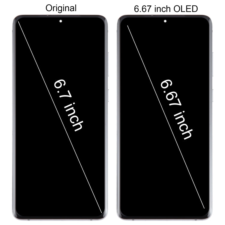 For Samsung Galaxy S20+ 4G/5G SM-G985/986 6.67 inch OLED LCD Screen Digitizer Full Assembly with Frame  - Blue