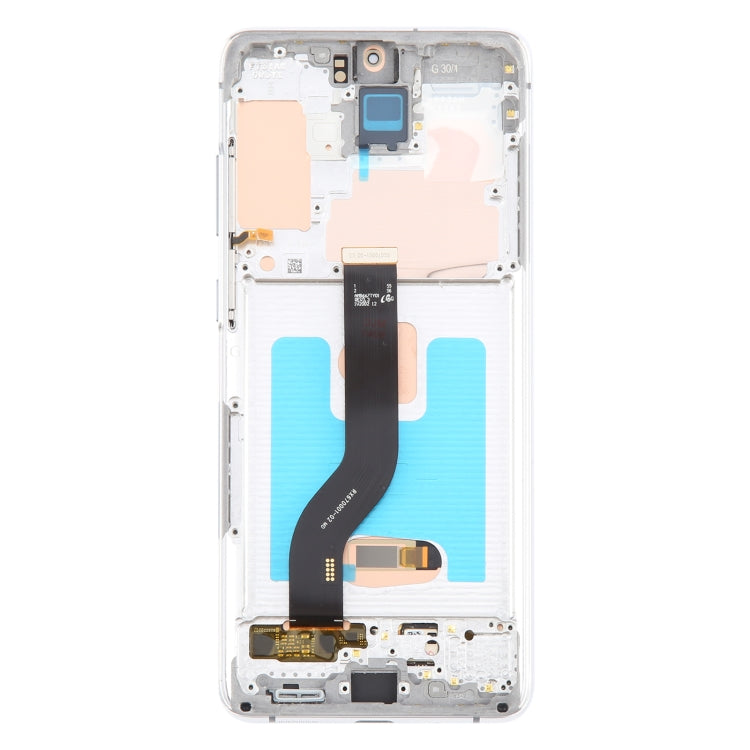 For Samsung Galaxy S20+ 4G/5G SM-G985/986 6.67 inch OLED LCD Screen Digitizer Full Assembly with Frame  - Silver