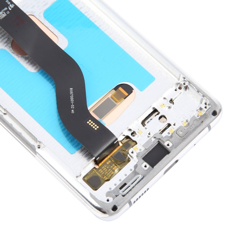 For Samsung Galaxy S20+ 4G/5G SM-G985/986 6.67 inch OLED LCD Screen Digitizer Full Assembly with Frame  - Silver
