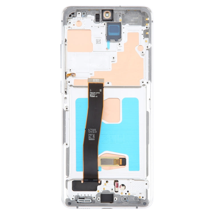 For Samsung Galaxy S20 Ultra 4G/5G SM-G988 6.67 inch OLED LCD Screen Digitizer Full Assembly with Frame  - Silver