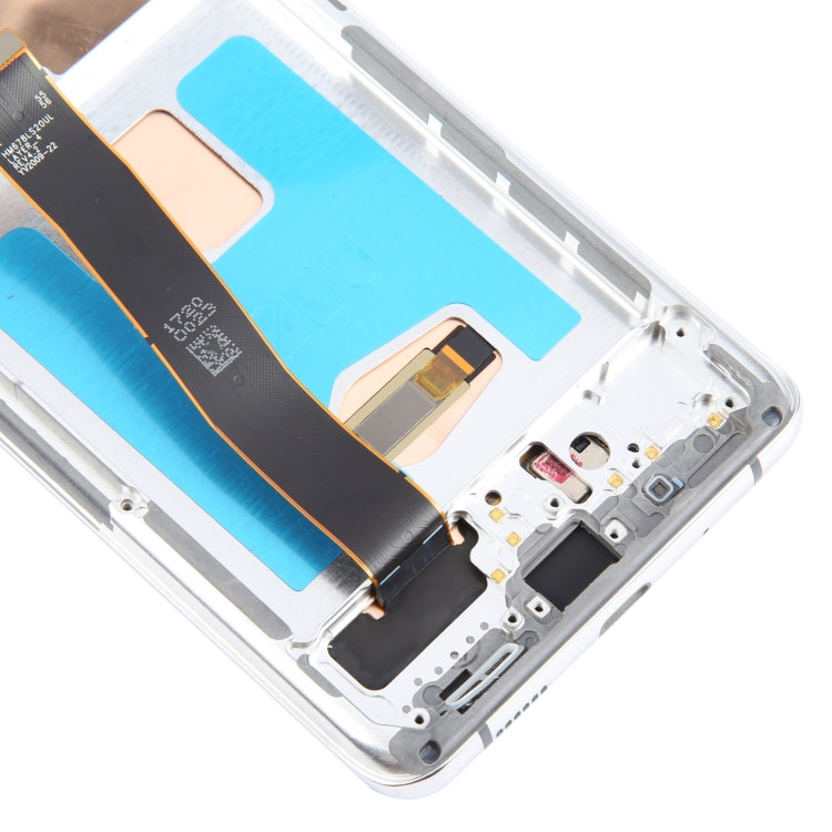 For Samsung Galaxy S20 Ultra 4G/5G SM-G988 6.67 inch OLED LCD Screen Digitizer Full Assembly with Frame  - Silver