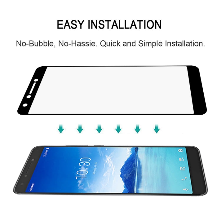 For Alcatel 7 Full Glue Full Screen Tempered Glass Film(Black)