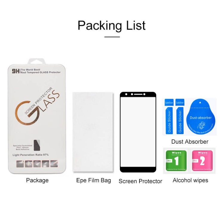 For Alcatel 7 Full Glue Full Screen Tempered Glass Film(Black)