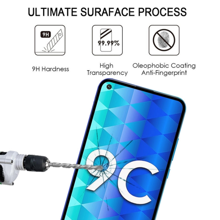 For Huawei Honor 9C Full Glue Full Screen Tempered Glass Film(Black)