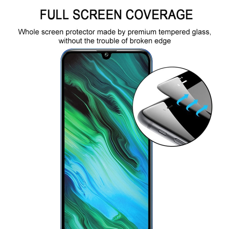 For Huawei Honor 20e Full Glue Full Screen Tempered Glass Film(Black)