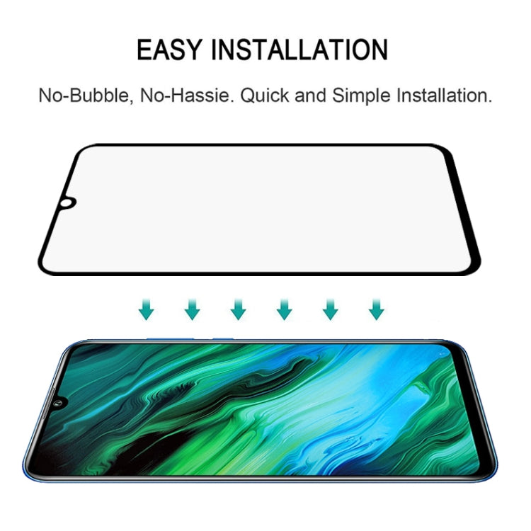 For Huawei Honor 20e Full Glue Full Screen Tempered Glass Film(Black)