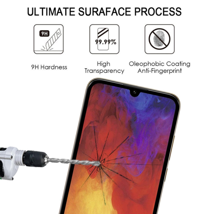 For Huawei Y6p Full Glue Full Screen Tempered Glass Film(Black)