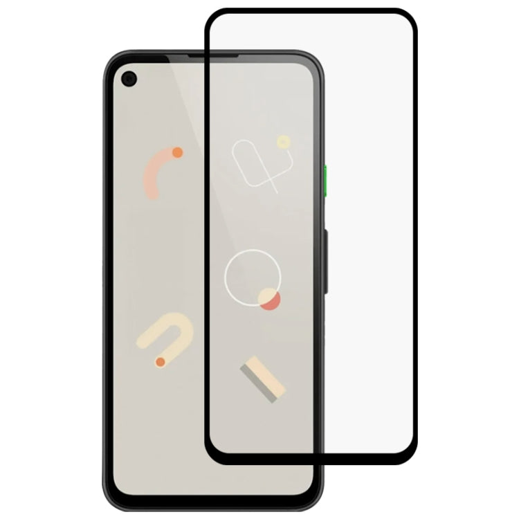 For Google Pixel 4a Full Glue Full Screen Tempered Glass Film(Black)