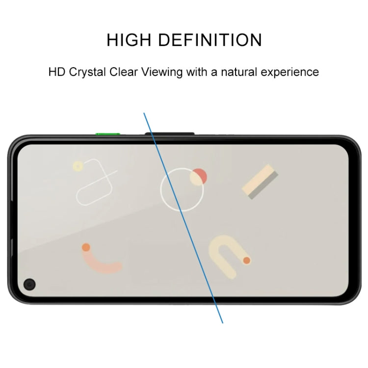 For Google Pixel 4a Full Glue Full Screen Tempered Glass Film(Black)