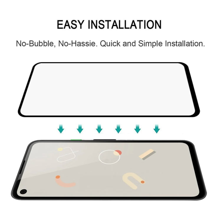 For Google Pixel 4a Full Glue Full Screen Tempered Glass Film(Black)