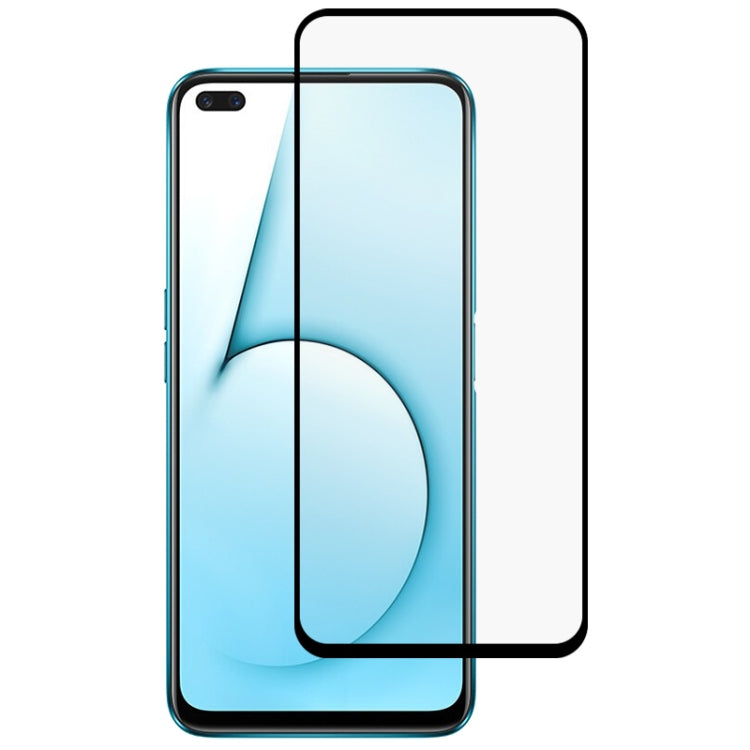 For OPPO Realme X50 Full Glue Full Screen Tempered Glass Film(Black)