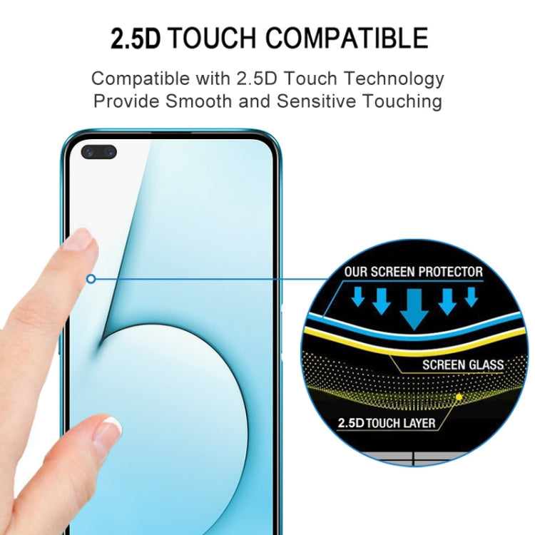 For OPPO Realme X50 Full Glue Full Screen Tempered Glass Film(Black)